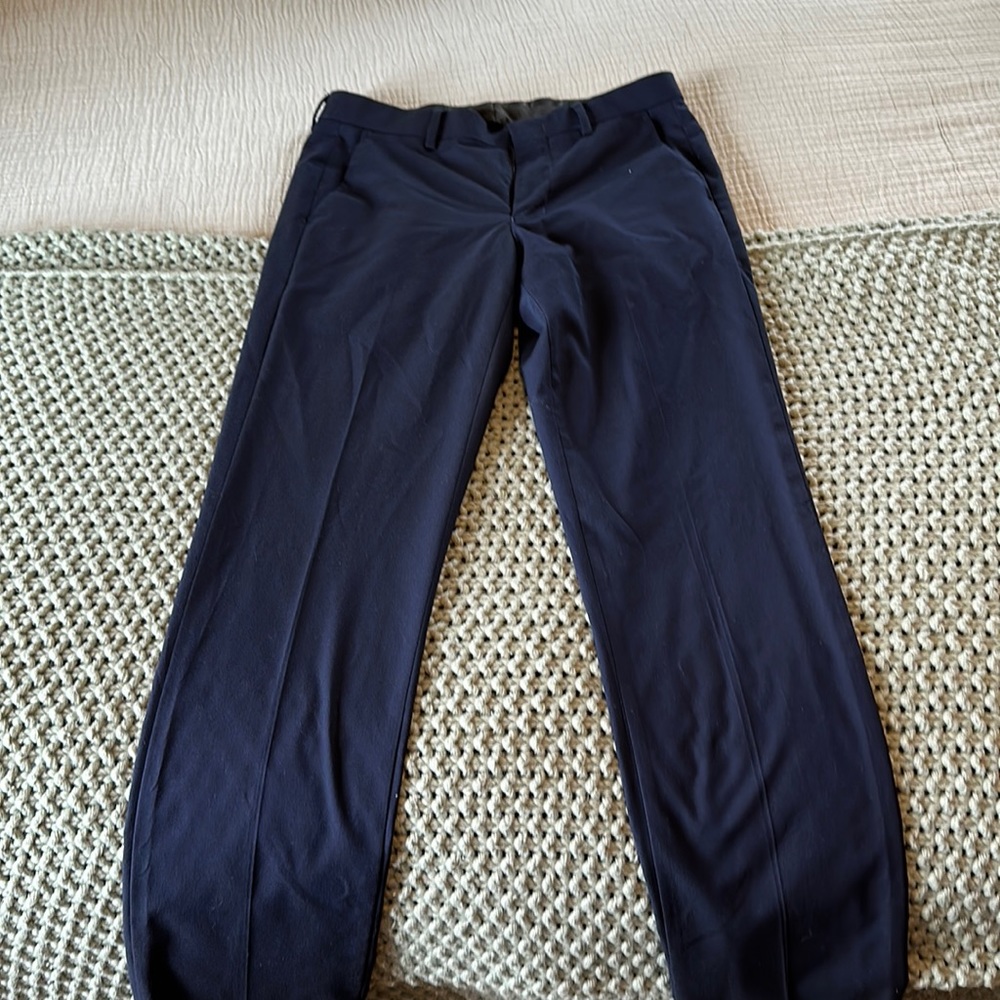 Navy dress pants.